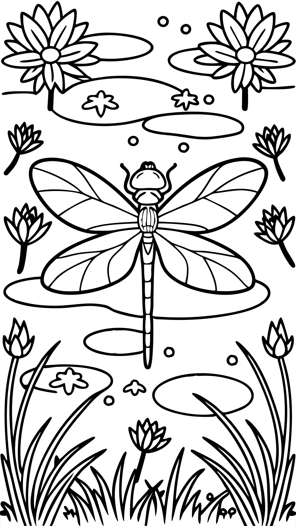 Página para colorear Dragonfly